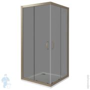Уголок душевой GOOD DOOR BAS JAZZE CR-100-B-BR (100х100) квадратный, с тонированным стеклом бронза