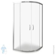 Уголок душевой GOOD DOOR BAS INFINITY R-100-G-CH (100х100) полукругл.,раздвиж. двери,стекло грейп6мм