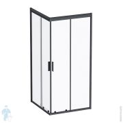 Душевое ограждение AM.PM Gem Square Slide 90x90, стекло прозрачное, профиль чер. мат. W90G-403-090BT