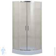 Душевой уголок BelBagno Uno (800х800х1950) UNO-195-R-2-80-P-Cr полукруг, стекло матовое/хром