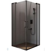 Душевой уголок CEZARES SLIDER (900-1000х900-1000х1950) A-2-90/100-GRIGIO-NERO стекло серое/черный
