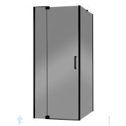 Душевой уголок CEZARES SLIDER (900х900-1000х1950) AH-1-90-90/100-GRIGIO-NERO стекло серое/черный