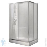 Душевой уголок BelBagno DUE-AH-2-100/80-C-Cr (1000x800x1900) стекло прозрачное, профиль хром