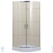 Душевой уголок BelBagno Uno (1000х1000х1950) UNO-195-R-2-100-C-Cr полукруг,стекло прозрач/проф.хром