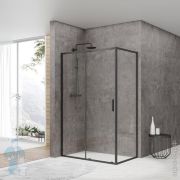 Душевой уголок BAND HOURS SMART/FLAT 810 (1000x800х1950) прозрачное стекло/профиль черный матовый