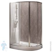 Душевой уголок BelBagno DUE-RH-2-100/80-C-Cr (1000x800x1900) стекло прозрачное/профиль хром