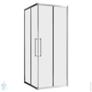 Душевой уголок ABBER Schwarzer Diamant AG02100H (1000х1000x1950) квадрат, стекло 6мм прозрачное/хром