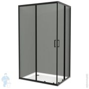 Душевой уголок BelBagno Uno (1200х900х1950) UNO-195-AH-2-120/90-C-NERO стекло прозр,профиль черный