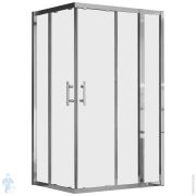 Дверь душевая GOOD DOOR BAS INFINITY WTW-130-C-CH (130х185) двери раздвижные, стекло прозрачное 6мм