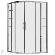Стенка душевого уголка RAVAK BLIX SLIM BLSRV2K-80 (786-800х1950) профиль черный + стекло Transparent