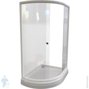 Душевой уголок Радомир (1200х900х1960) правый, стекло матовое, профиль белый, низкий поддон