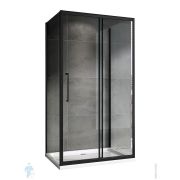 Душевое ограждение ABBER Schwarzer Diamant AG30180BH-S60B-S60B (1800х600х1950) П-обр.,прозр./черный