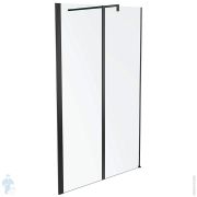 Душевая стенка Jacob Delafon Serenity Walk in (1200х1900) стекло серое/профиль черный E14W120-BLV