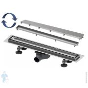 Комплект для монтажа дренажного канала TECElinus 2в1, 900мм, с лотком tile и решеткой steel 15103099