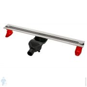 Душевой лоток BERGES Super Slim 800 матовый хром, боковой выпуск S-сифон D50 H60, 090154