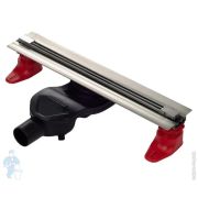 Душевой лоток BERGES SUPER Slim 600 мат.хром, бок. выпуск S-сифон D50 H60 реш. и заглушка 090152