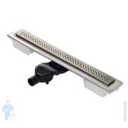 Душевой лоток BERGES C1 Brise 800, мат.хром, боковой выпуск S-сифон D50 H60, 090133