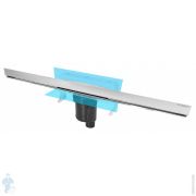 Душевой лоток BERGES WALL 1000, хром глянец, верт. выпуск S-сифон D50/105мм Н50мм, 091057