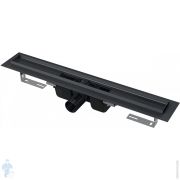 Душевой лоток Alcaplast APZ101BLACK-1450 c сифоном L=1450мм H=55мм черный матовый, для перфор.решетки