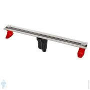 Душевой лоток BERGES SUPER Slim 700 хром глянец, верт. выпуск S-сифон D50/105мм Н50мм, 091053