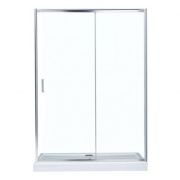 Душевая дверь Aquanet SD-1400A 1400х1900 раздвижная, прозрачное стекло/профиль хром 209408