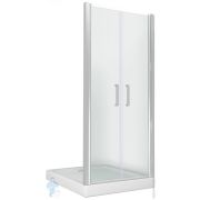 Дверь душевая GOOD DOOR BAS PANDORA SD-90-C-CH (90х185), 2расп.дв.,профиль хром/стекло прозрачное