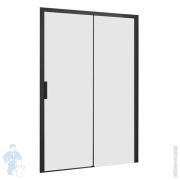 Душевая дверь Aquanet Pleasure 1300х2000 откатная, прозрачное стекло/профиль чёрный матовый 225499