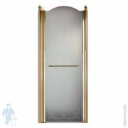 Душевая дверь Migliore DIADEMA (800х1950) левая, стекло матовое+декор, бронза 20405