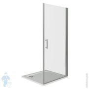 Дверь душевая GOOD DOOR BAS MOKKA DR-80-C-WE (80х185) распашная дверь, белый электрофарез, без магнитного профиля