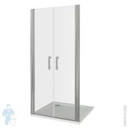 Дверь душевая GOOD DOOR BAS MOKKA SD-80-C-WE (140х185) 2 распашные, с магнит.проф.,белый электрофар