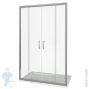 Дверь душевая GOOD DOOR BAS INFINITY WTW-TD-150-C-CH (150х185) двери раздвиж., стекло прозрачное 6мм