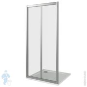 Дверь душевая GOOD DOOR BAS INFINITY SD-90-C-CH (90х185) двери складные, стекло прозрачное 4мм