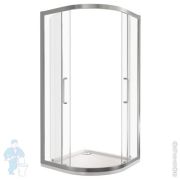 Уголок душевой GOOD DOOR BAS NEO R- 80-C-CH 800х800х1850 стекло прозр, профиль хром, откатн. двери