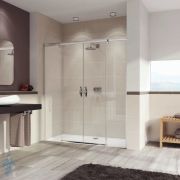 Душевая дверь HUPPE Aura Elegance 1800х1900 двойная, глянцевый хром/стекло прозрачное 402103.092.321