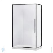 Дверь душевая GOOD DOOR BAS IDEA WTW-110-C-B (110х195) раздвижная, профиль черный/стекло прозрачное