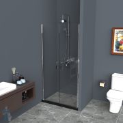 Дверь в нишу BelBagno Uno (1100x1900) UNO-B-2-110-C-Cr распашная, стекло прозрачное/профиль хром