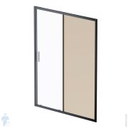 Душевая дверь AM.PM Gem Solo (150х195) стекло бронзовое/профиль черный матовый W90G-150-1-195BBr