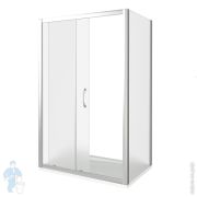 Стенка душевая GOOD DOOR BAS LATTE SP-90-G-WE (90х185) стекло грэйп