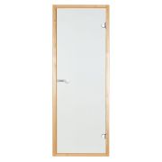 Двери стеклянные HARVIA для сауны (790х2090) 8/21 коробка сосна, прозрачная D82104M