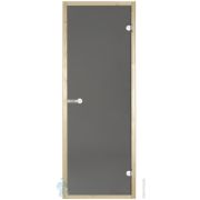Двери стеклянные HARVIA для сауны (690х1890) 7/19 коробка осина, серая D71902H