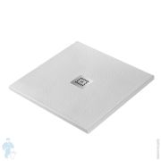 Поддон из искусственного мрамора BELBAGNO TRAY-MR-UNO-A-90-35-W-CR с сифоном, белый