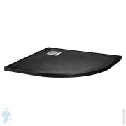 Поддон из искусственного мрамора BELBAGNO TRAY-MR-UNO-R-90-550-35-NERO-CR с сифоном, черный