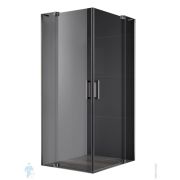 Душевой уголок CEZARES SLIDER-А-2 (700-800х700-800х1950) стекло серое/профиль оружейная сталь SLIDER-A-2-70/80-GRIGIO-GM