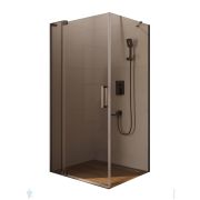 Душевой уголок CEZARES SLIDER (800х900-1000х1950) стекло бронза/профиль оружейная сталь SLIDER-AH-1-80-90/100-BR-GM