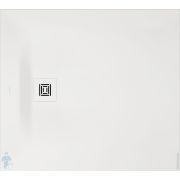 Душевой поддон GOOD DOOR BAS Essentia 1000x1000 литьевой мрамор, графит, полукруглый, без сифона