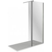 Душевое ограждение GOOD DOOR BAS WALK IN SP2-90-C-CH (280х900х1950) стекло прозрачное/профиль хром