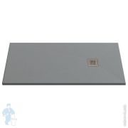Душевой поддон GOOD DOOR BAS Essentia 1100x700 литьевой мрамор, графит, прямоугольный, без сифона