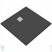 Душевой поддон GOOD DOOR BAS Essentia 1000x1000 литьевой мрамор, черный, квадратный, без сифона