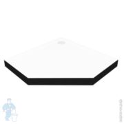 Экран GOOD DOOR BAS ABS Essentia PNT 1000х1000 цвет: черный (для пятиугольного поддона)
