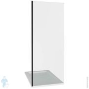 Стенка душевая GOOD DOOR BAS GALAXY SP-80-C-B (80х195) стекло прозрачное, профиль черный